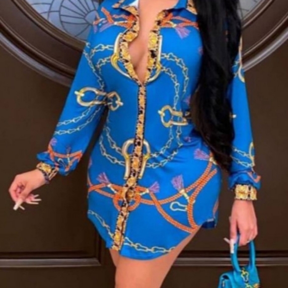 Women's Multi Colored Chain Dress - Picture 1 of 2